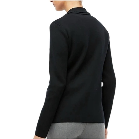 J Crew | One Button Merino Wool Blend Sweater Blazer | Black | Size‎ Small - Picture 2 of 10